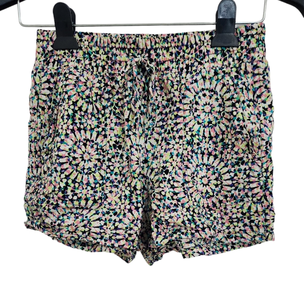 2 For $18 Joe Benbasset Soft Flowy Shorts Elastic Waist Pockets Kaleidoscope XS